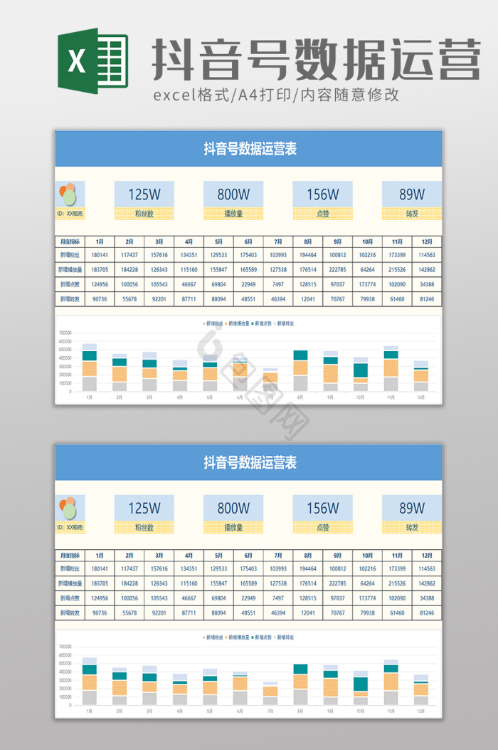 运营表格模板，高效管理素材与体系构建